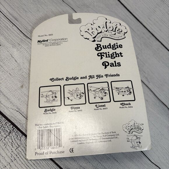 1994 Budgie The Little Helicopter 'Flight Pals' Budgie Hairefield Airfield NEW - Picture 2 of 3